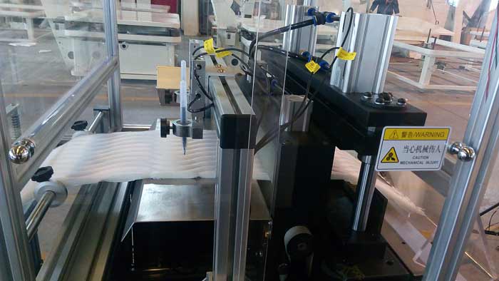 Automatic Mattress Border production line measuring, marking and cutting